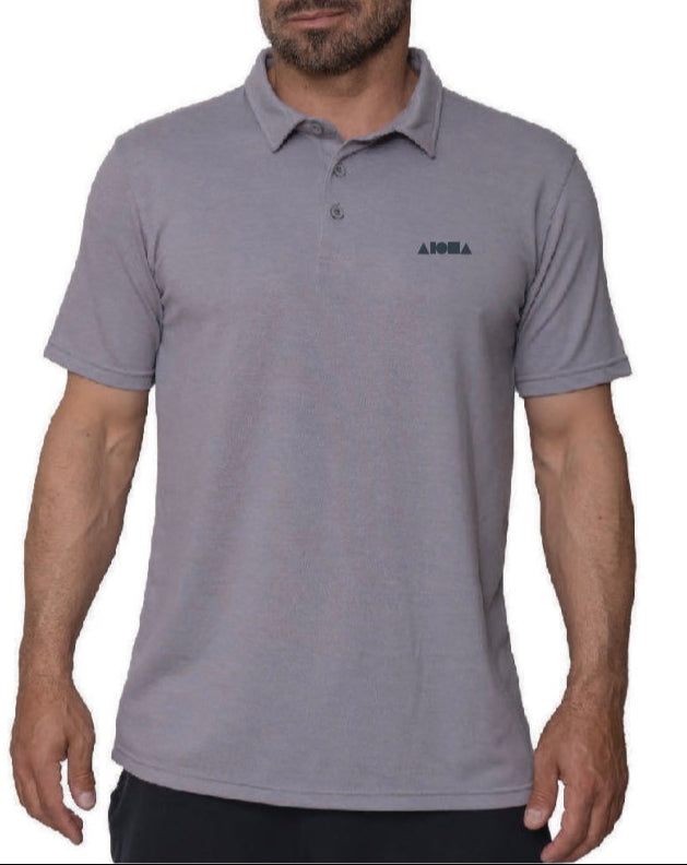 EAGLE Heather Grey UPF50 Polo Shirt