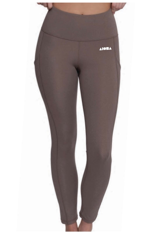 ERICA Heather Brown Athletic Leggings