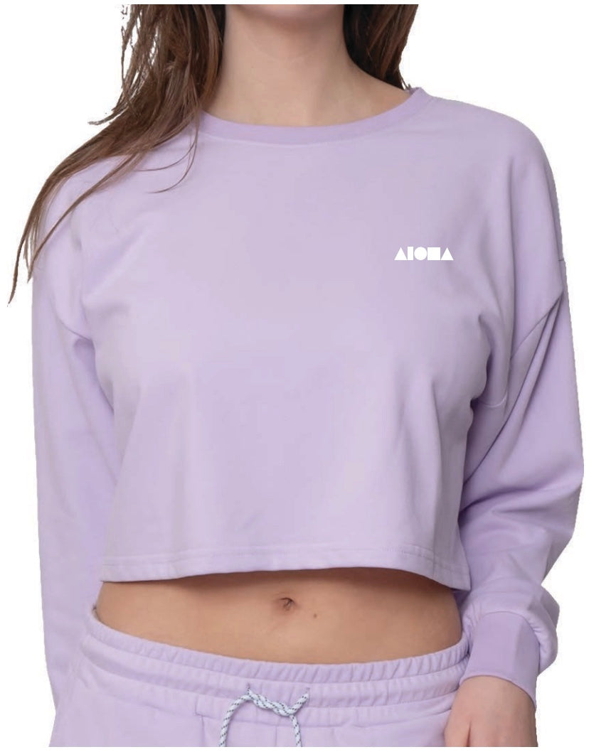 INDIGO Lavender Cropped Pullover L/S