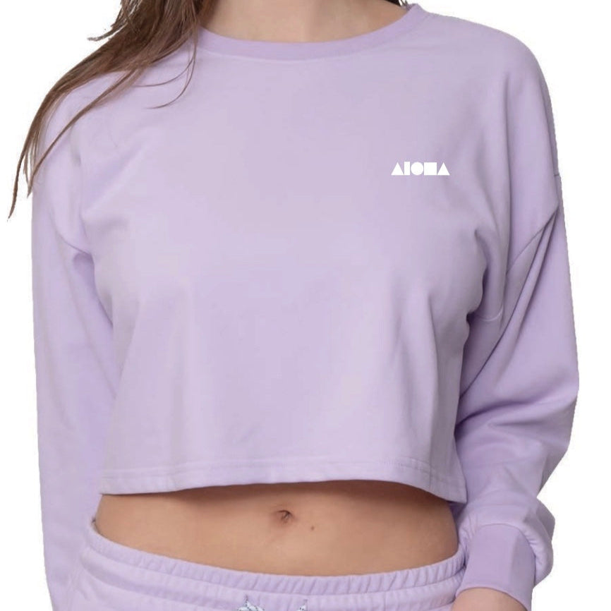 INDIGO Lavender Cropped Pullover L/S