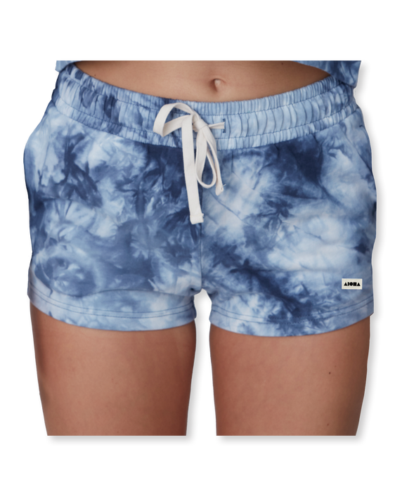 KAYLA Navy Cotton Shorts Wholesale
