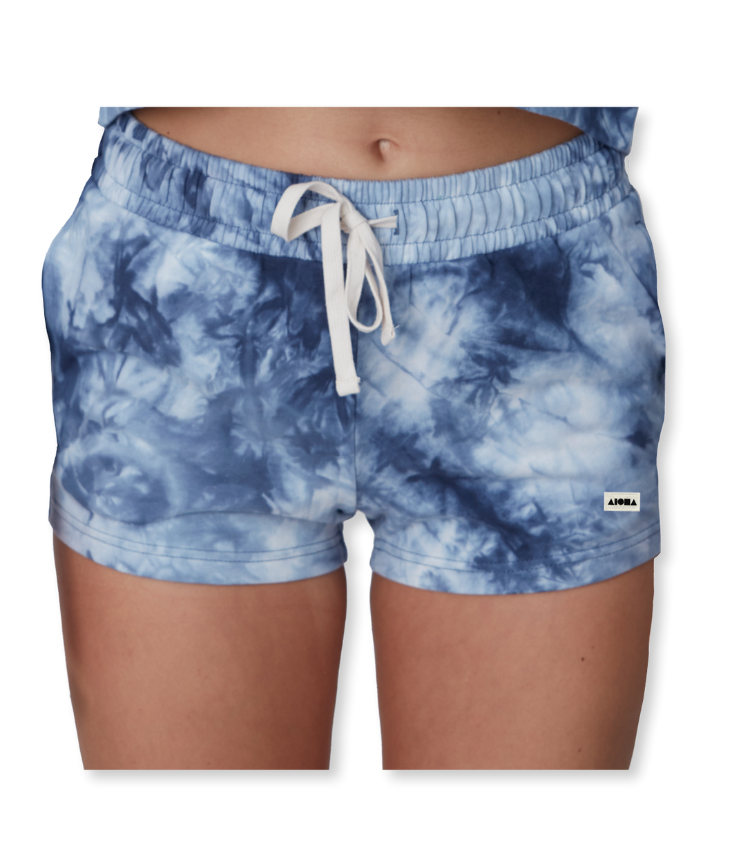 KAYLA Navy Cotton Shorts Wholesale