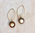 LILI'I Koa Wood/Abalone Gold Earrings