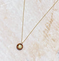 LILI'I Koa Wood/Mother of Pearl Gold 16” Necklace