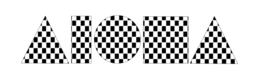 CHECKERS Aloha Shapes Vinyl Decal Sticker