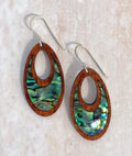 MOA'ULA Koa Wood/Abalone Silver Earrings