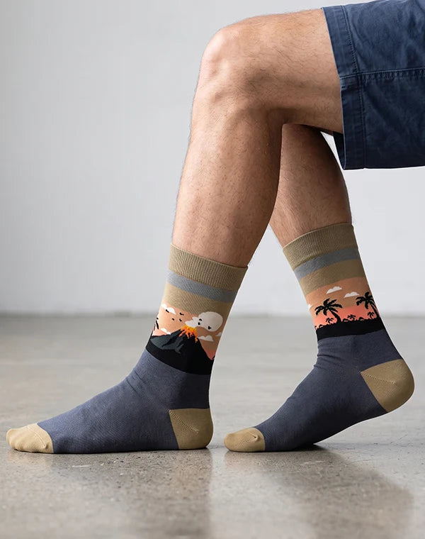 LAVA LAND Men's Crew Socks | Hawaii Island Collection