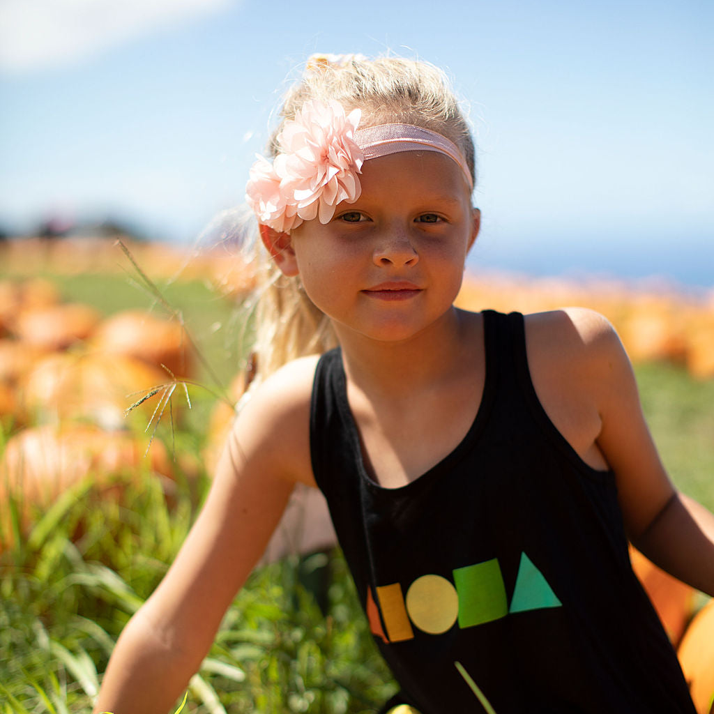 RAINBOW ALOHA Black Youth Racerback Tank
