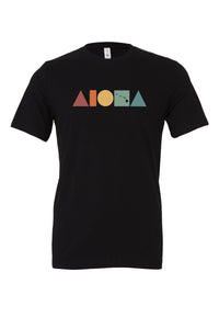 ISLAND SHAPES Retro Rainbow Unisex Tee