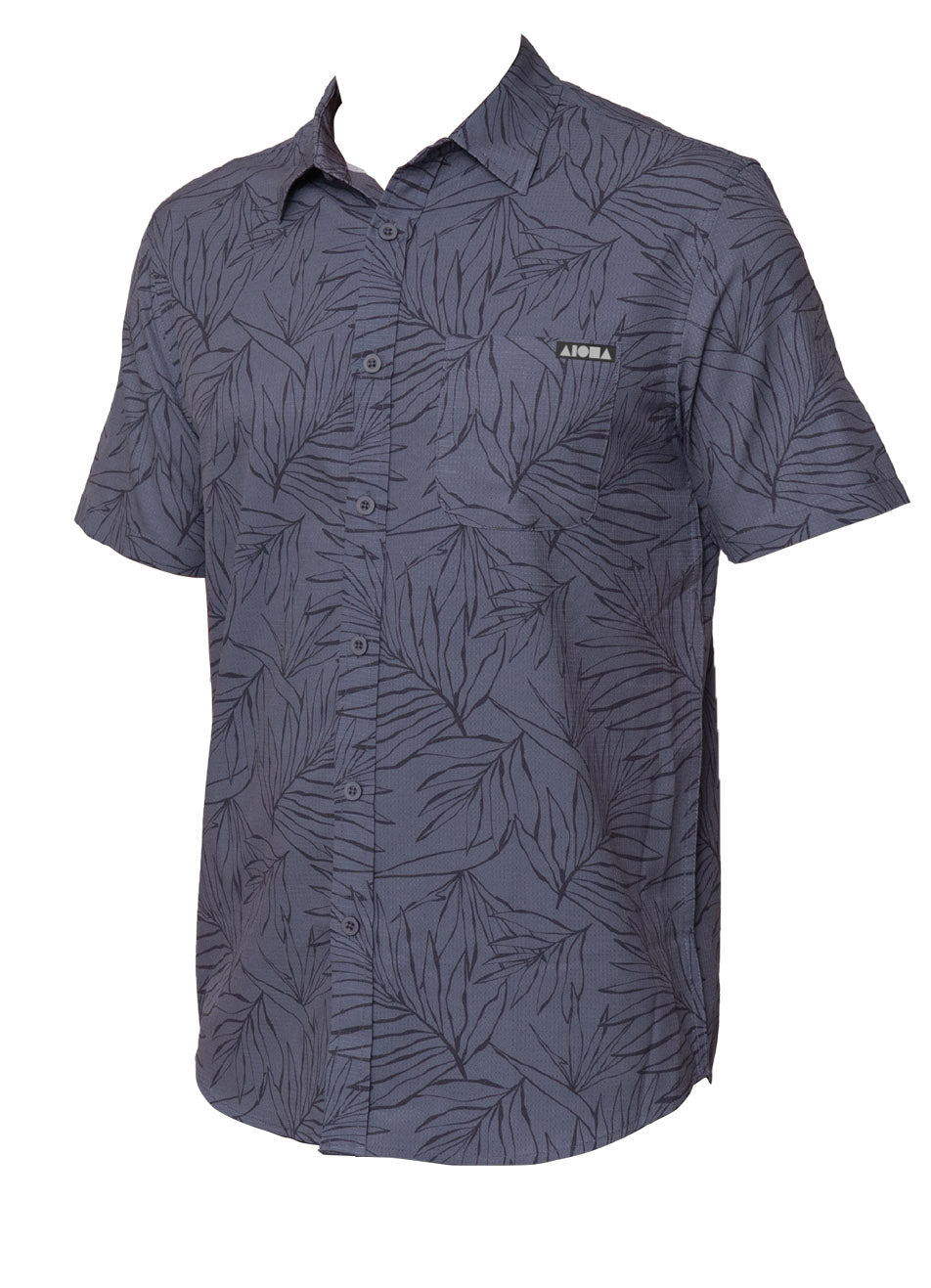 SUMBA Grey Short Sleeve Aloha Shirt