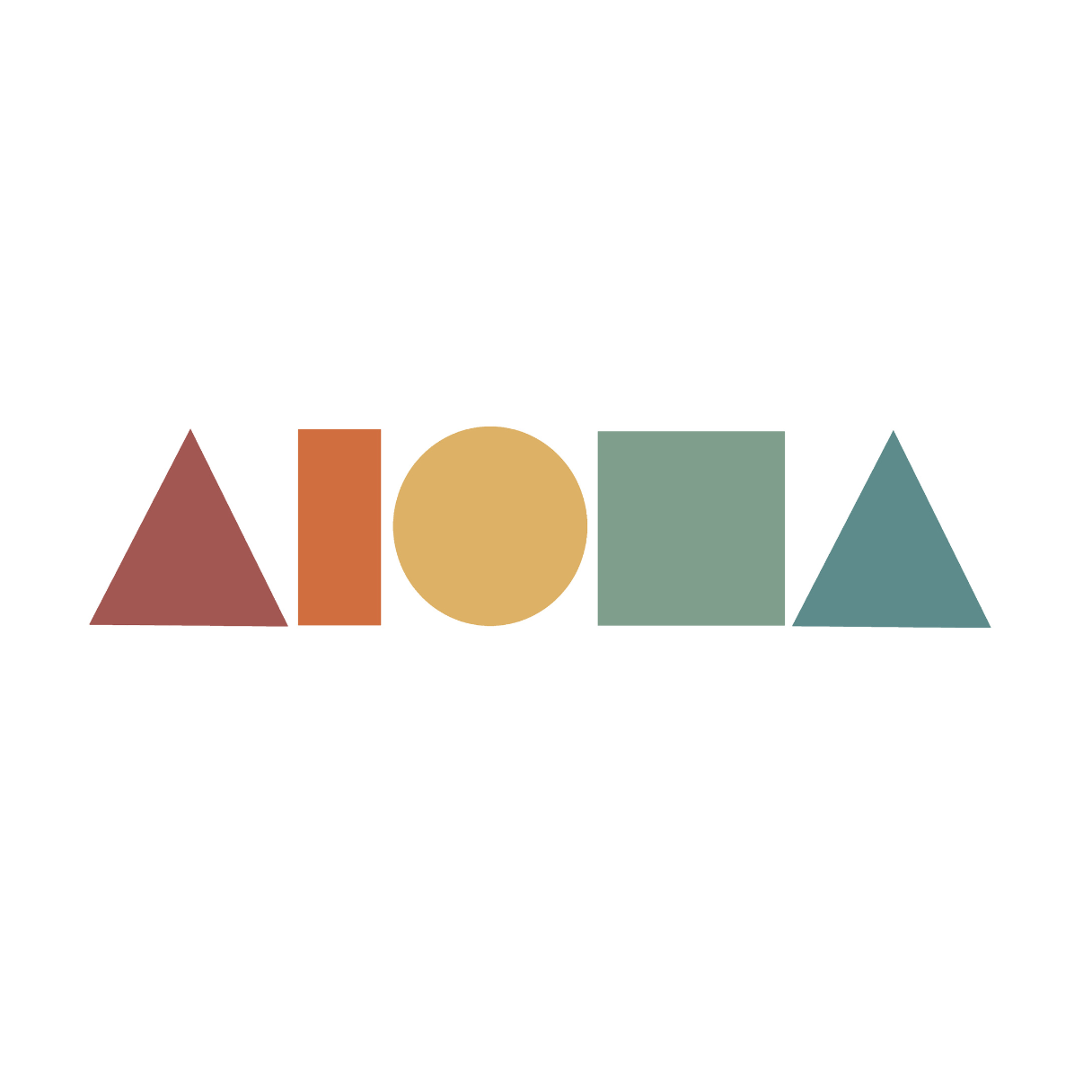 RETRO RAINBOW Aloha Shapes Vinyl Decal Sticker