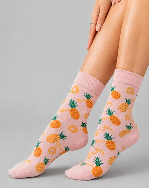 ALOHA PINEAPPLE Women's Crew Socks | Hawaii Island Collection