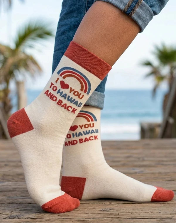 HAWAII LOVIN' Women's Crew Socks | Hawaii Island Collection