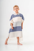 BLUE STRIPE Kids Surf Poncho