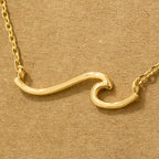 NALU Wave Pendant Plated Necklace