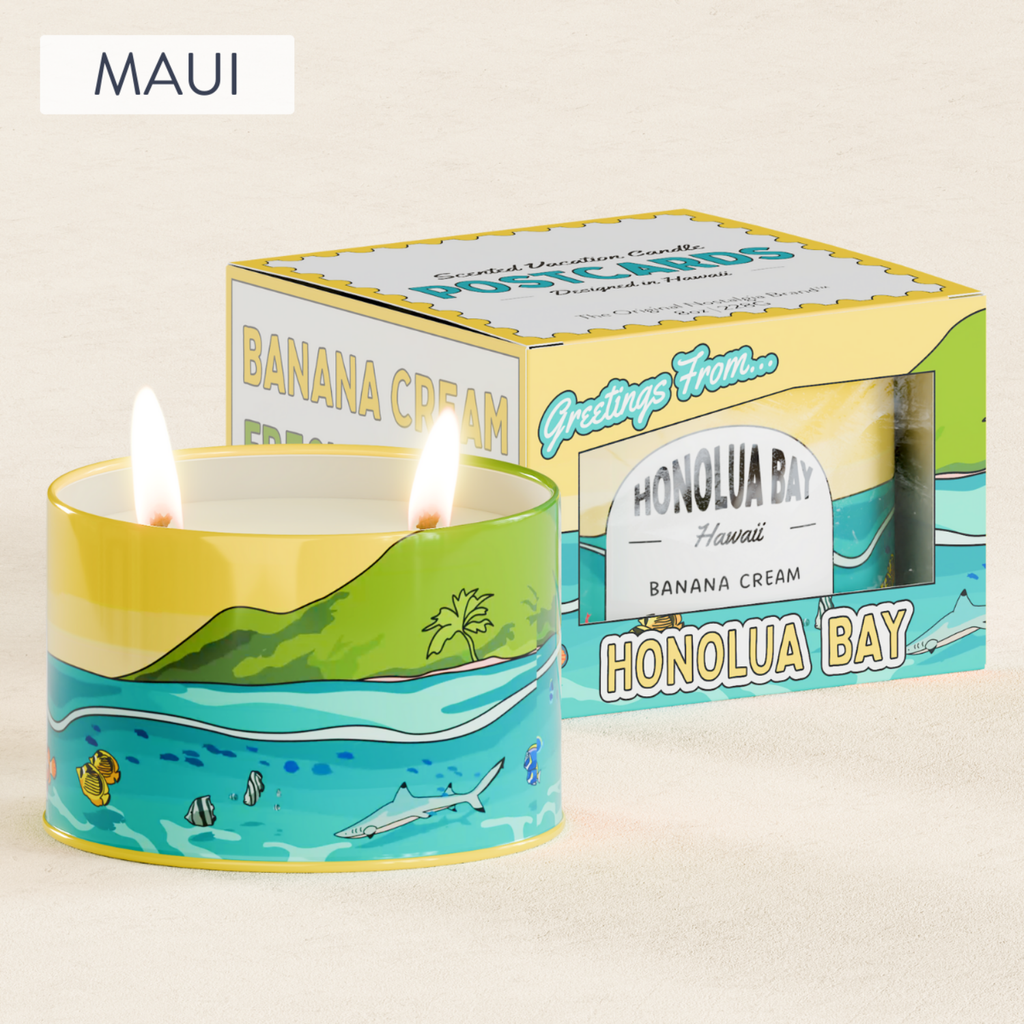 HONOLUA BAY Scented Destination Candle | Banana, Coconut & Sea Salt