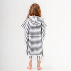 GREY STRIPE Kids Surf Poncho