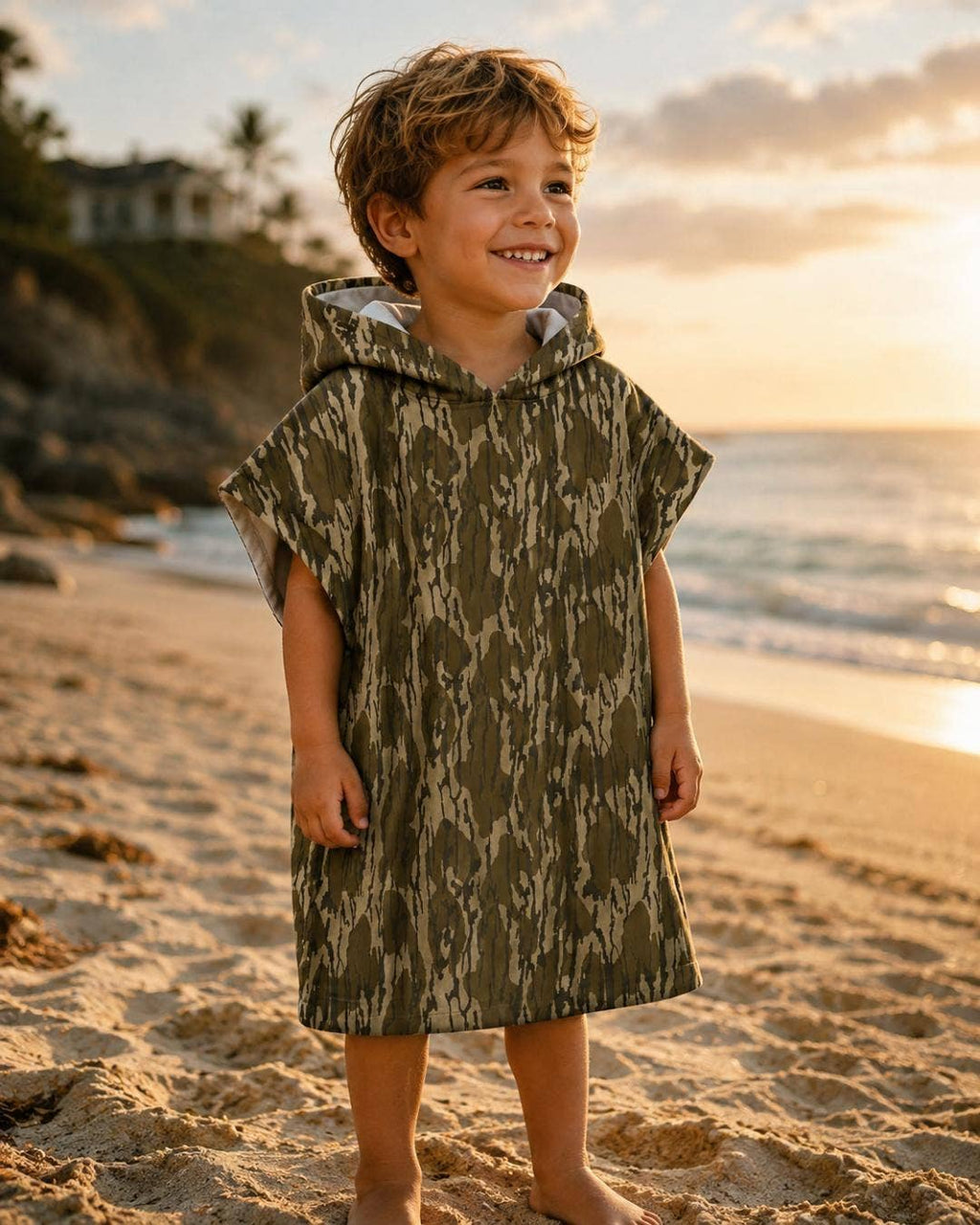 Roll Up Toddler Surf Poncho Towel | Camo