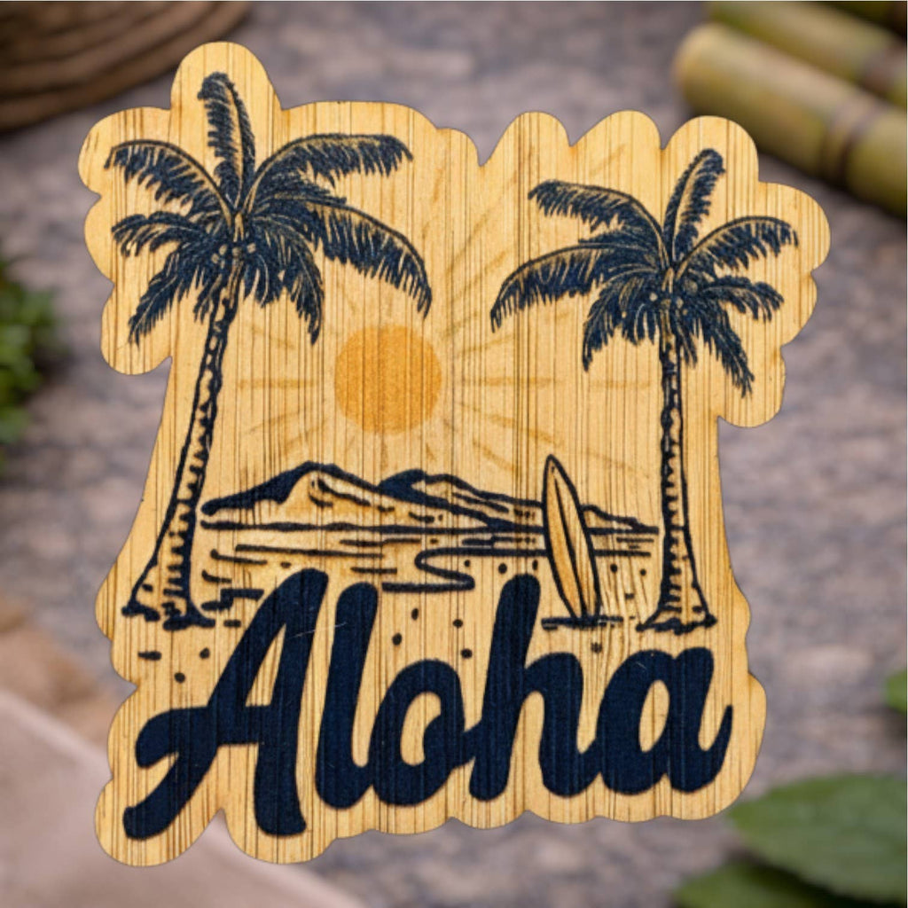 Bamboo Aloha Beach Sticker