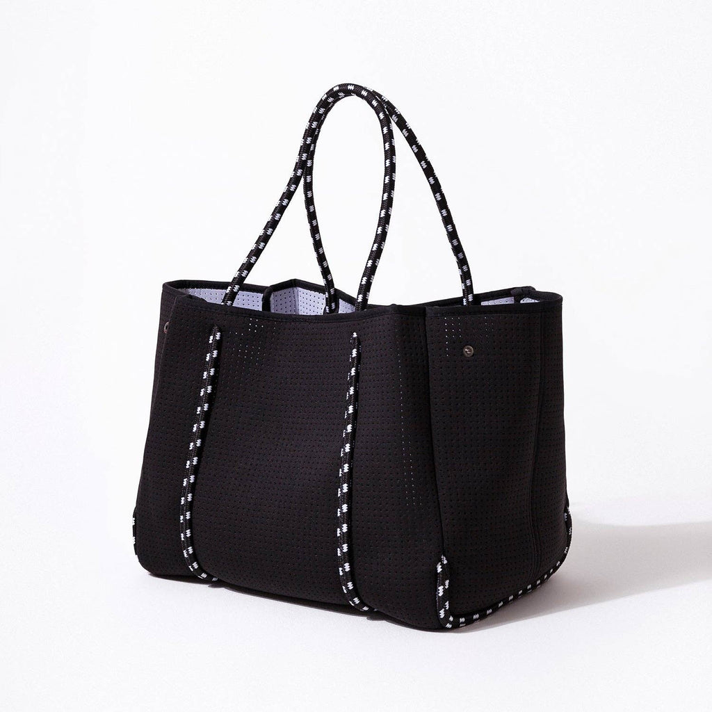 BLACK Basic Everyday Tote Bag | Neoprene & Waterproof