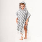 GREY STRIPE Kids Surf Poncho