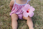 HIBISCUS Pink/Purple Island Haze Bubble Onesie | Fits Infants