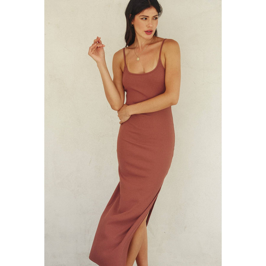 KEEP IT SIMPLE Antique Rose Midi Dress