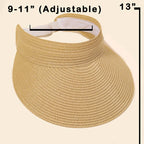 RAFFIA Adult Straw Visor
