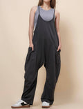 LANI Washed Black Sleeveless Jumpsuit