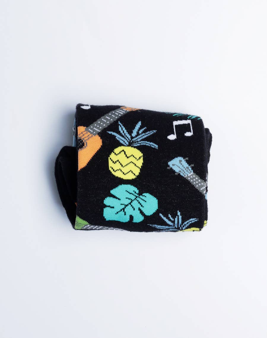 TROPICAL UKULELE Men's Crew Socks