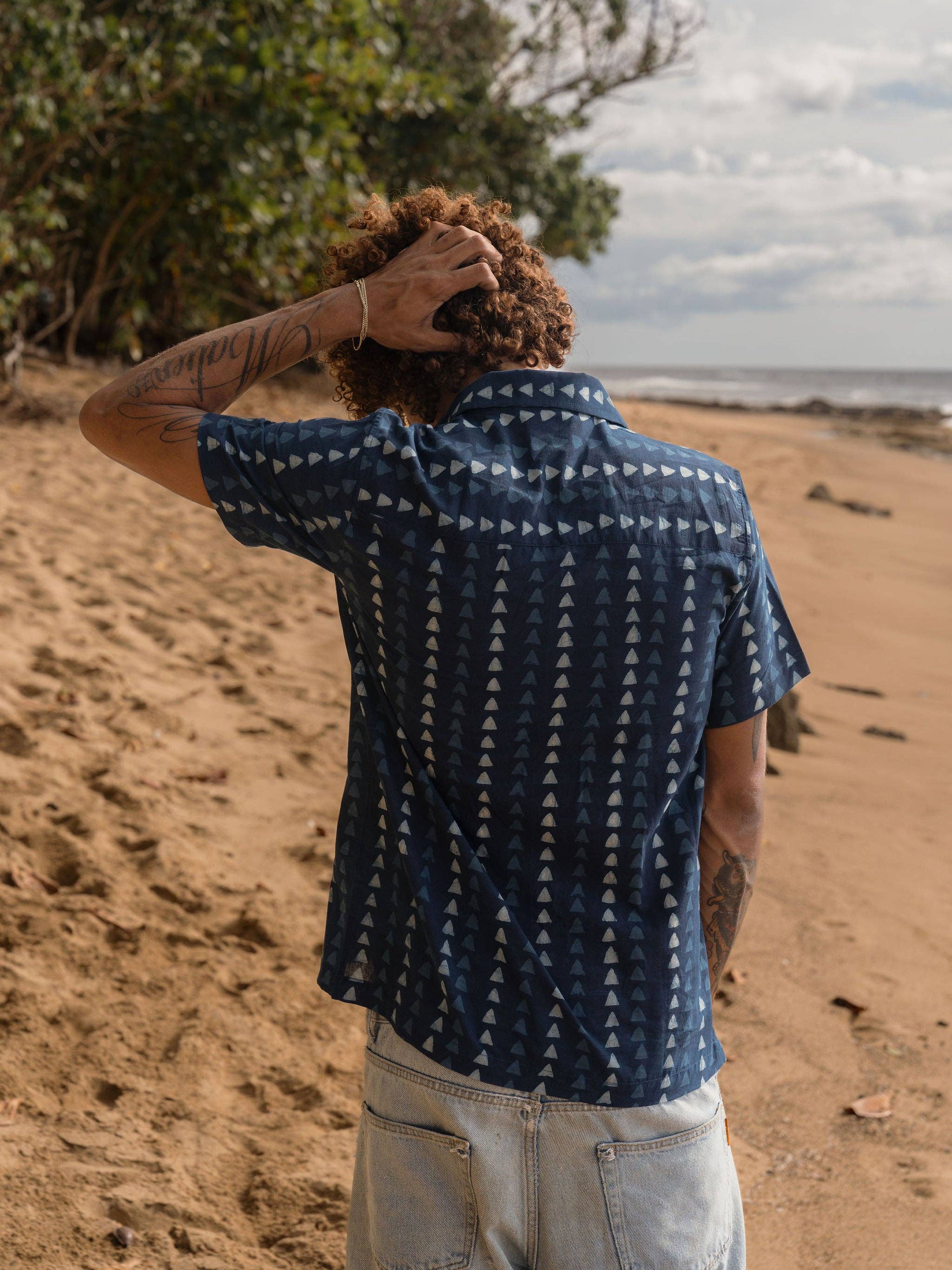 SHADOW Short Sleeve Button Down Shirt