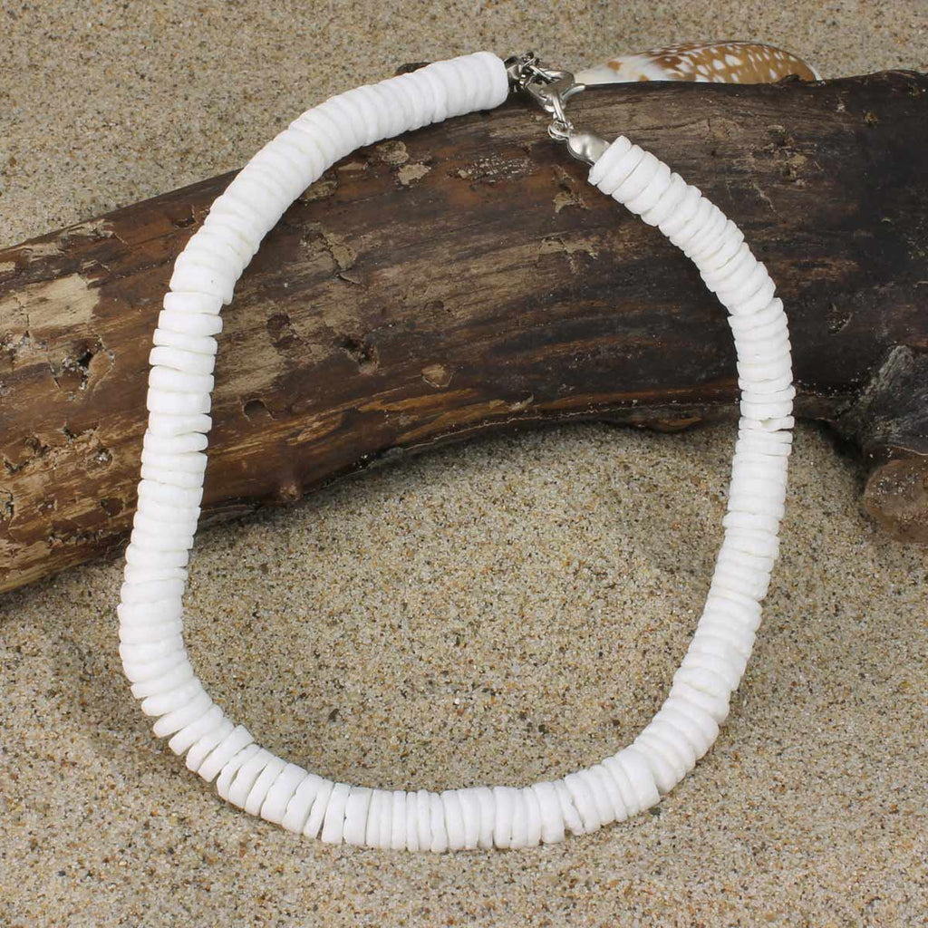 DREAMY White Puka Shell Anklet
