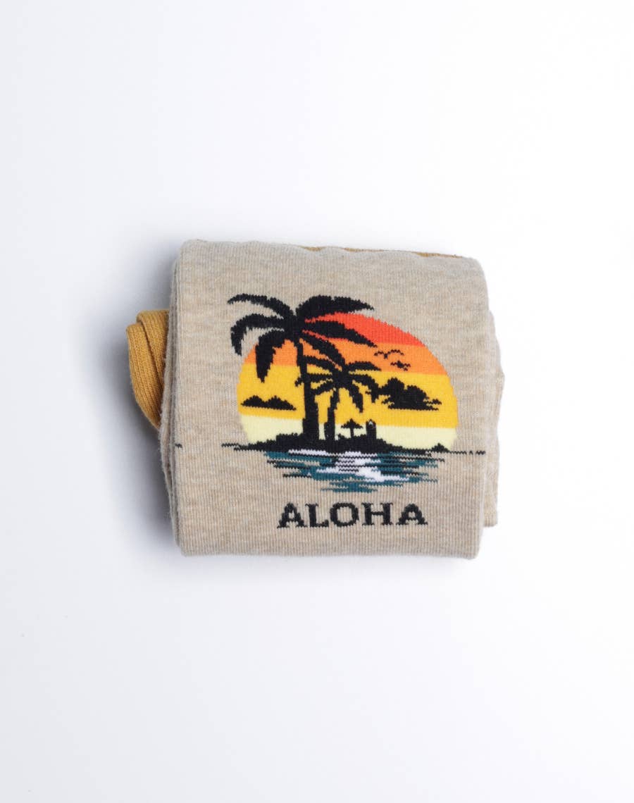 ALOHA ISLAND Men's Crew Socks