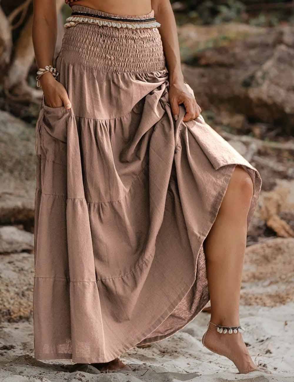 COCO Brown Maxi Skirt
