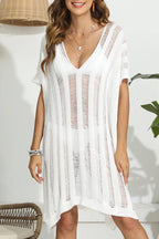 MOONLIGHT White Knit Beach Cover Up