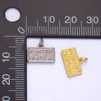 ALOHA STATE 24K Gold Fill License Plate Charm Pendant