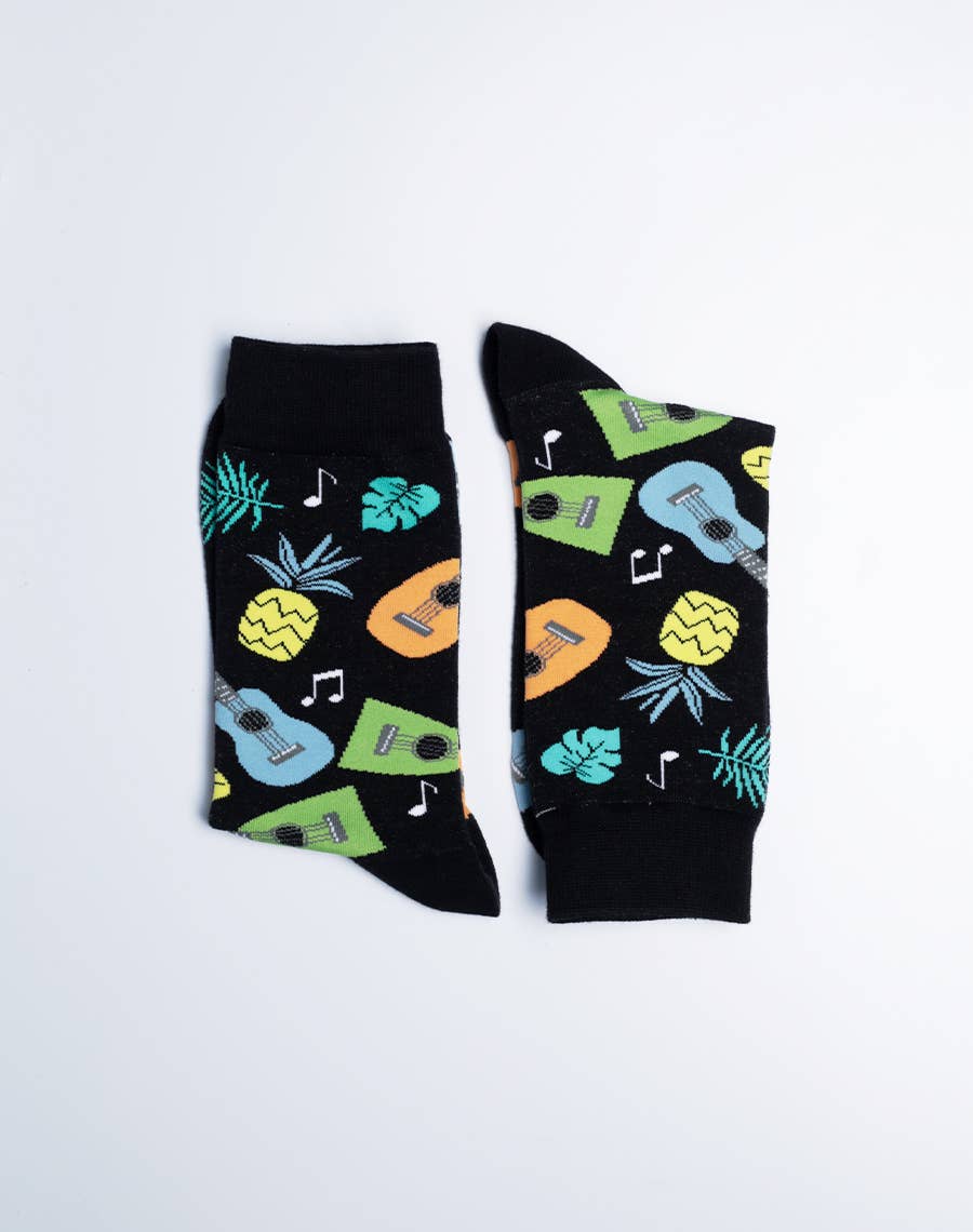 TROPICAL UKULELE Men's Crew Socks