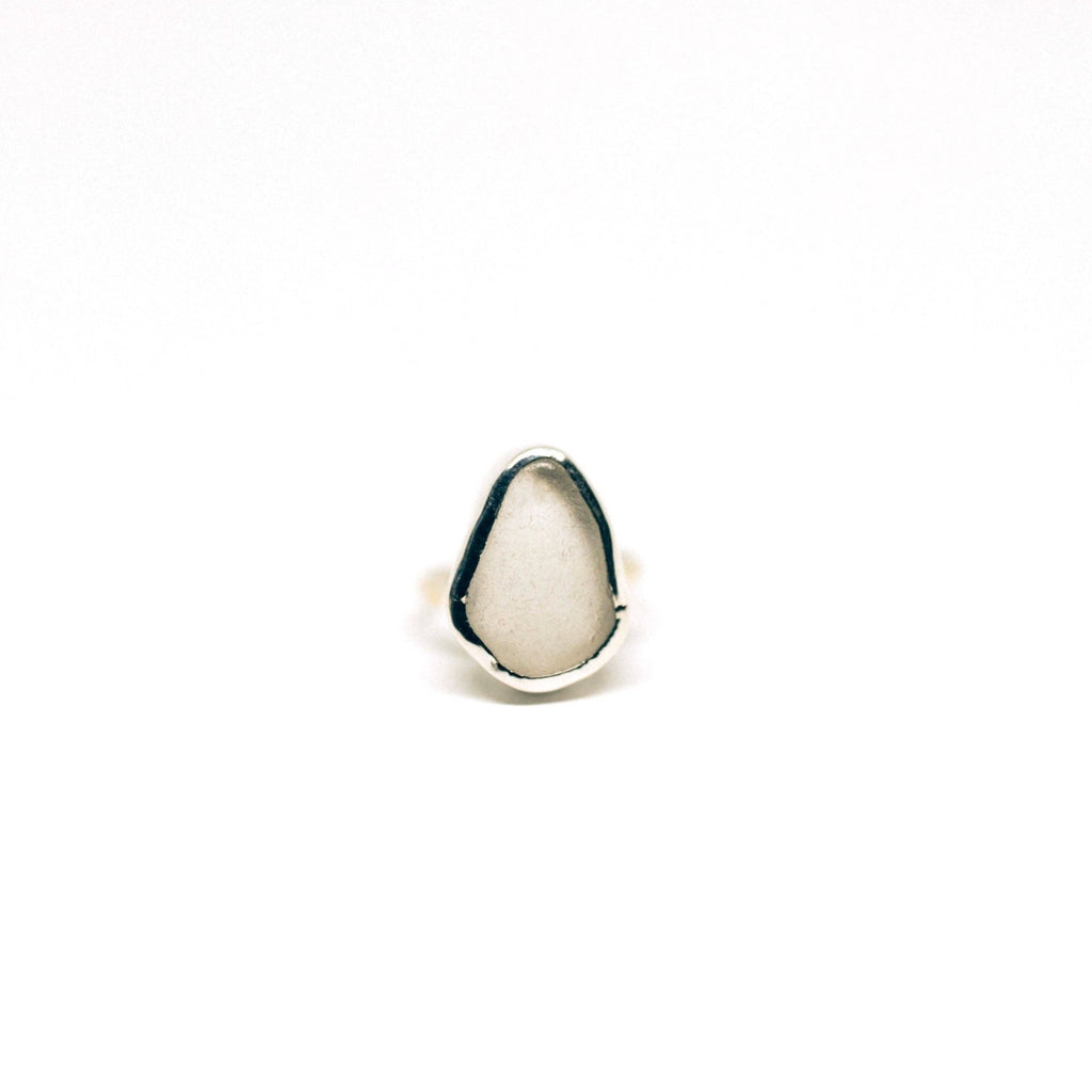 SEA WHITE Handmade Sea Glass Ring