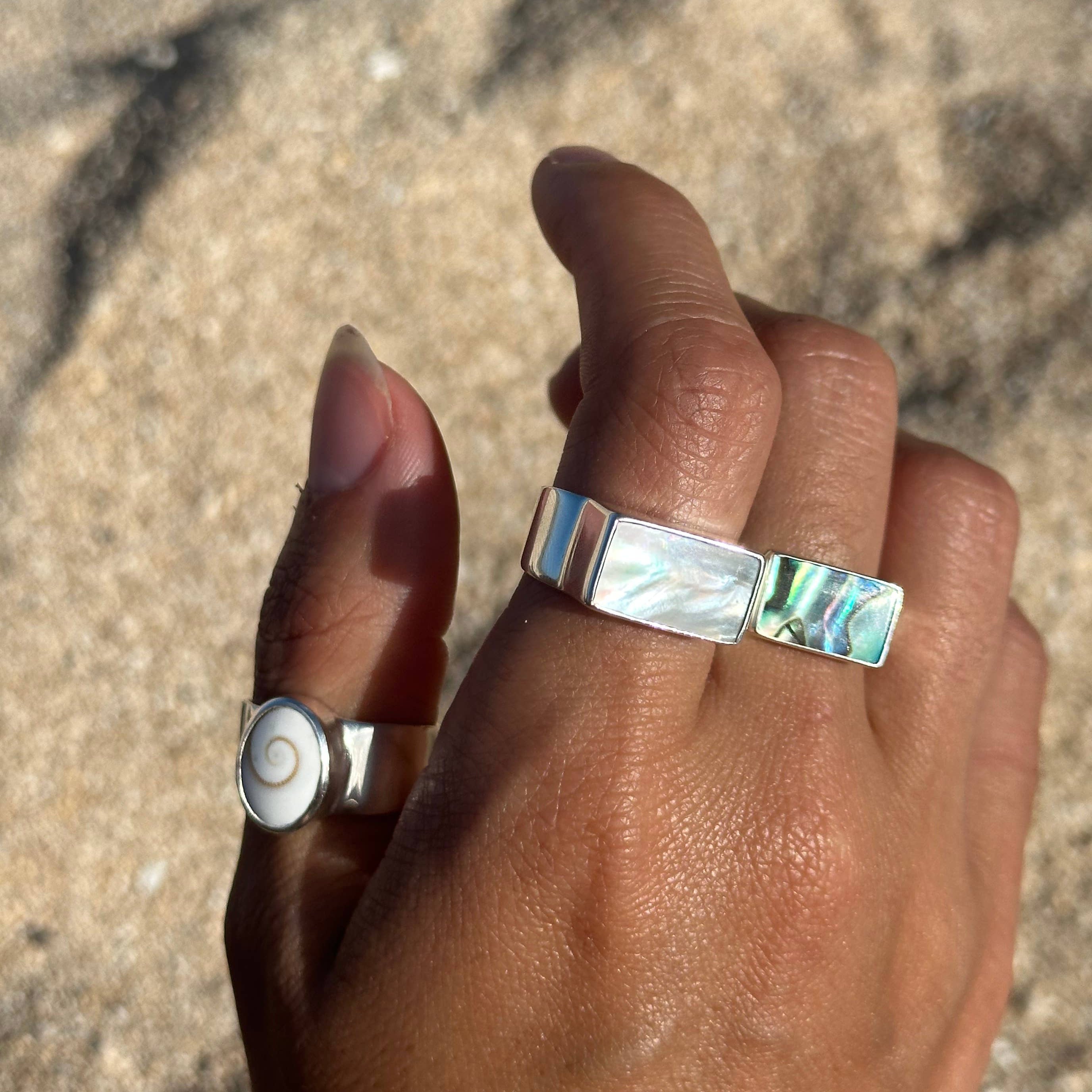 SAVANNAH Handmade Mother of Pearl Ring
