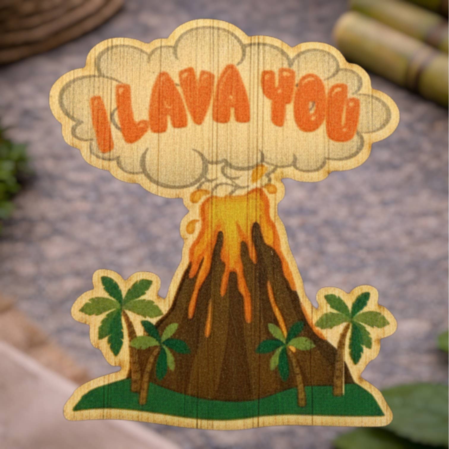 Bamboo I Lava You Sticker