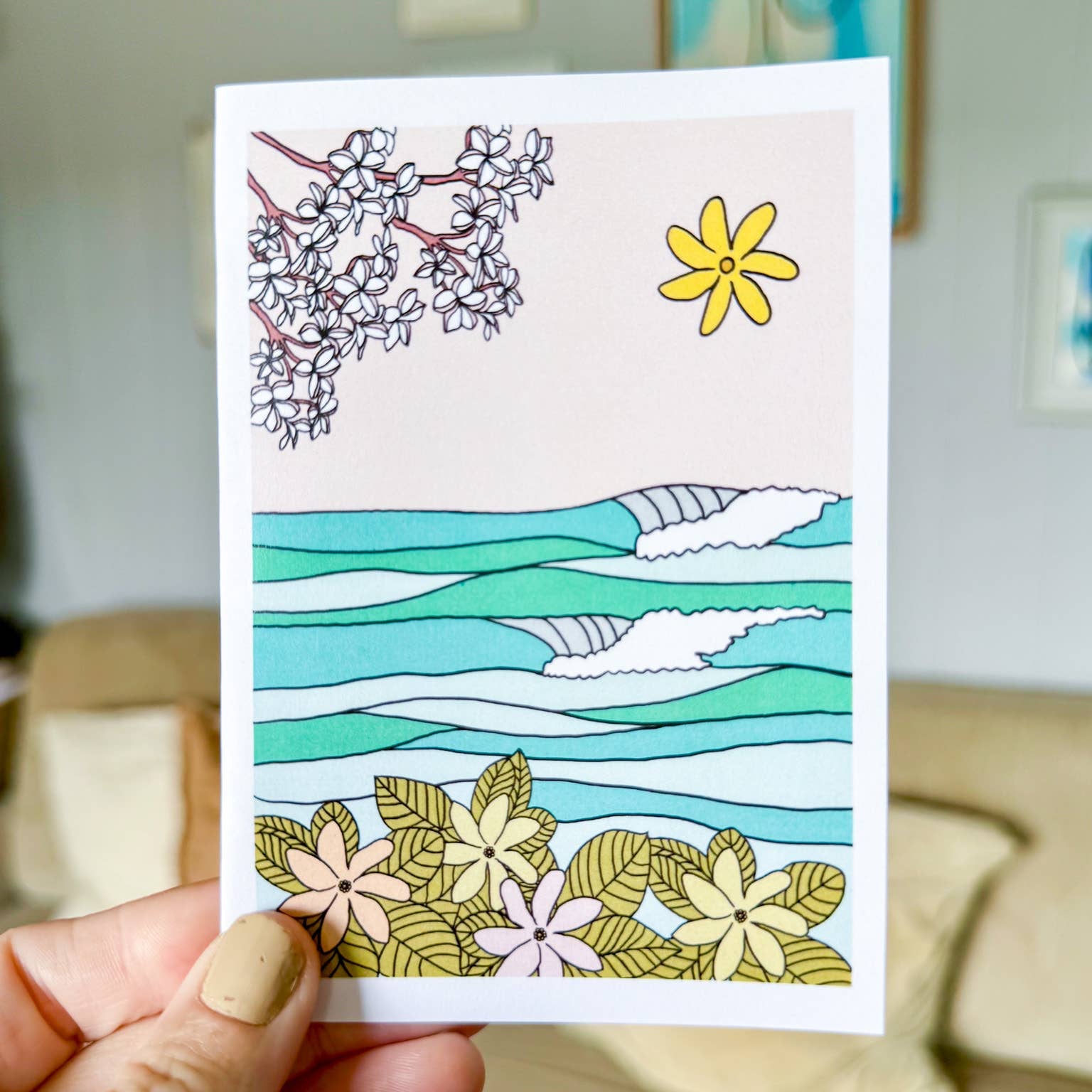 BY THE SEA Greeting Card