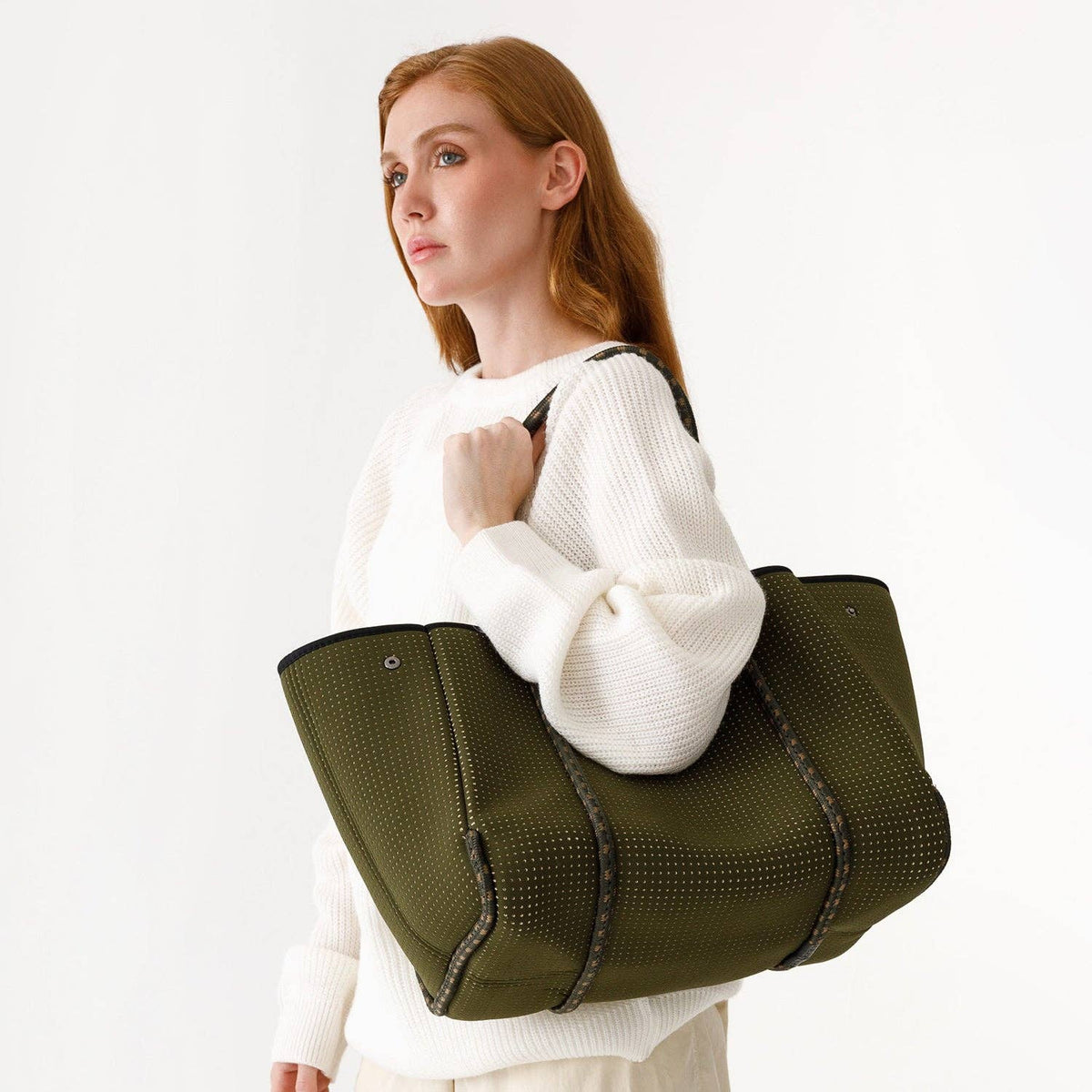 OLIVE Green Everyday Tote Bag | Neoprene & Waterproof
