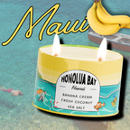 HONOLUA BAY Scented Destination Candle | Banana, Coconut & Sea Salt