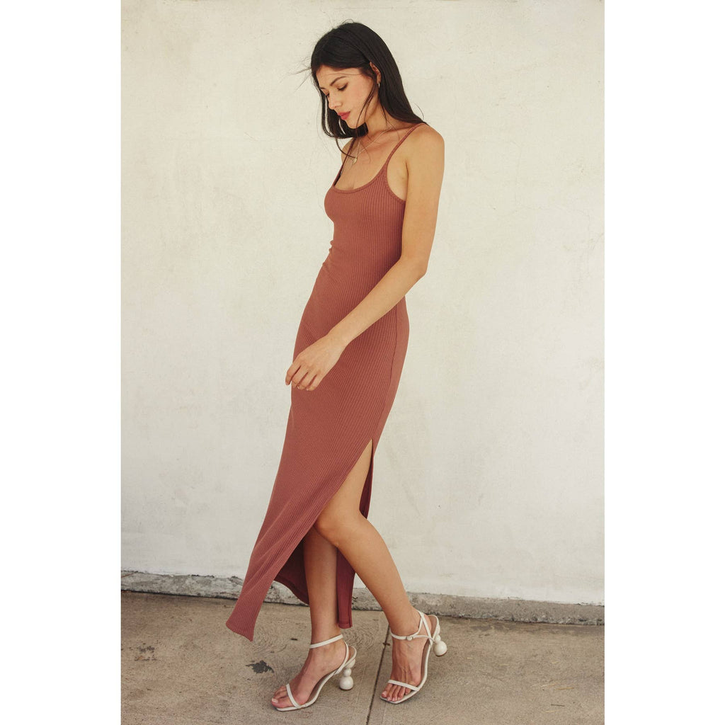KEEP IT SIMPLE Antique Rose Midi Dress