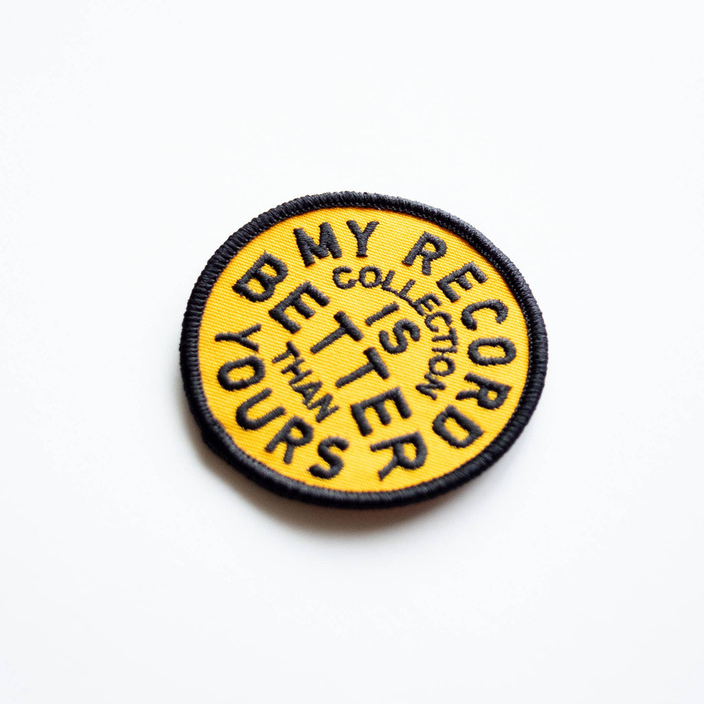 RECORD COLLECTION Decorative Iron On Embroidered Patch | Union Made