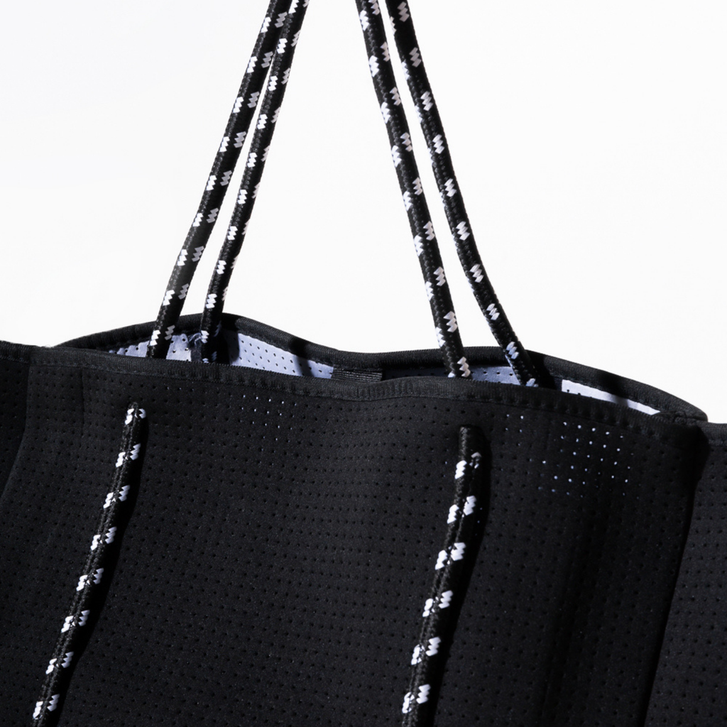 BLACK Basic Everyday Tote Bag | Neoprene & Waterproof