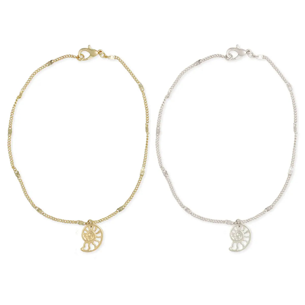 SPIRAL SEASHELL Anklet
