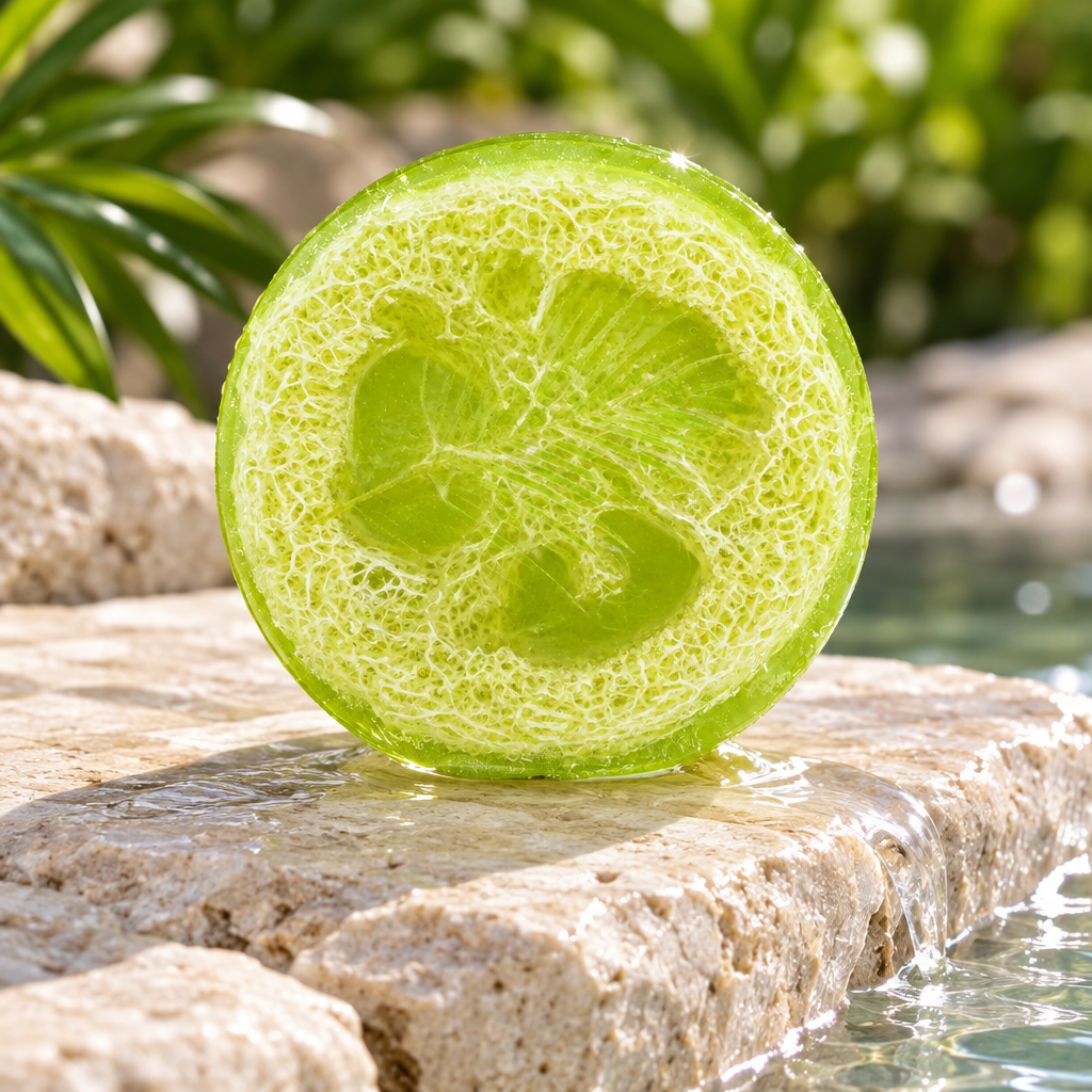 Gardenia loofah soap lifestyle image