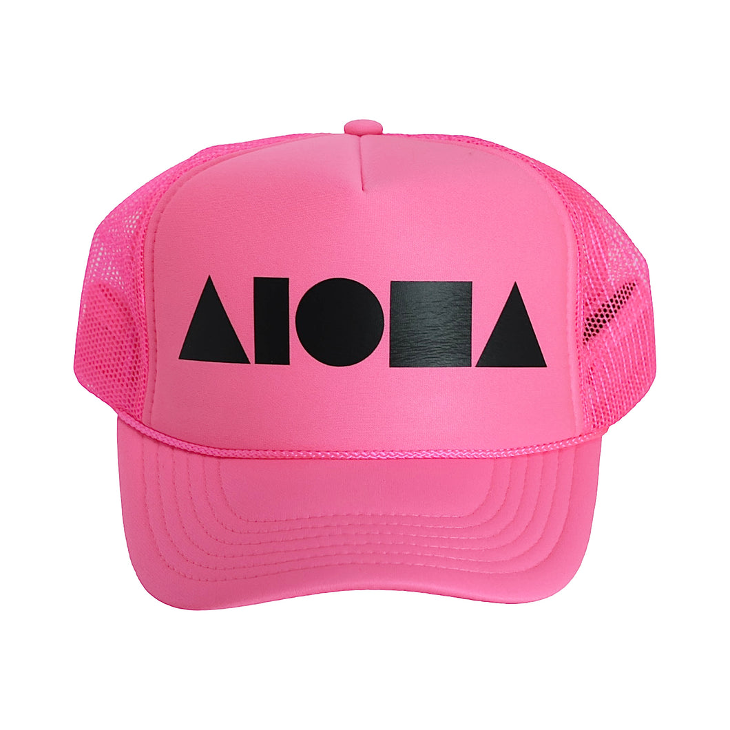 NEON PINK/MATTE BLACK Adult Trucker
