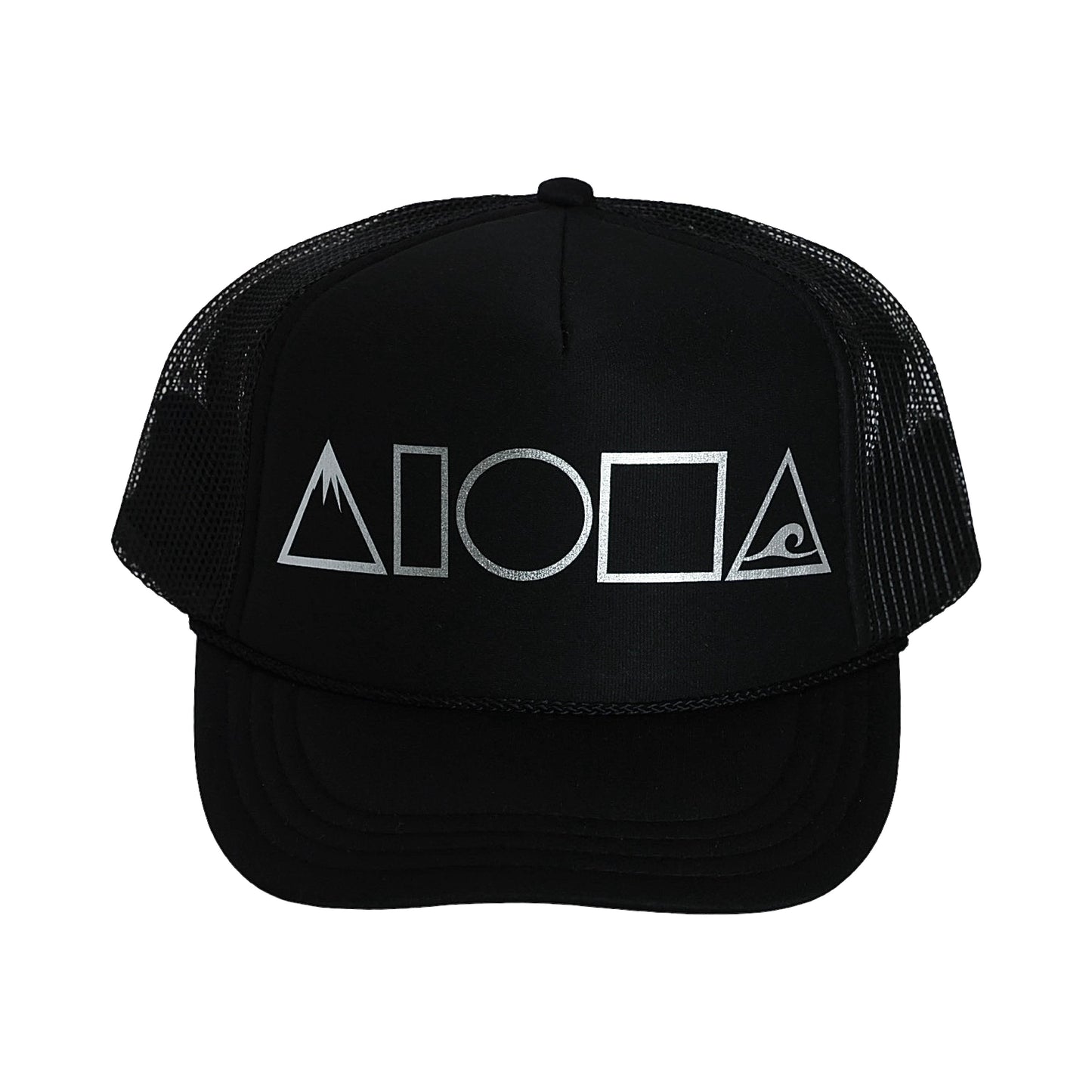 MAUKA TO MAKAI BLACK Silver Youth Trucker